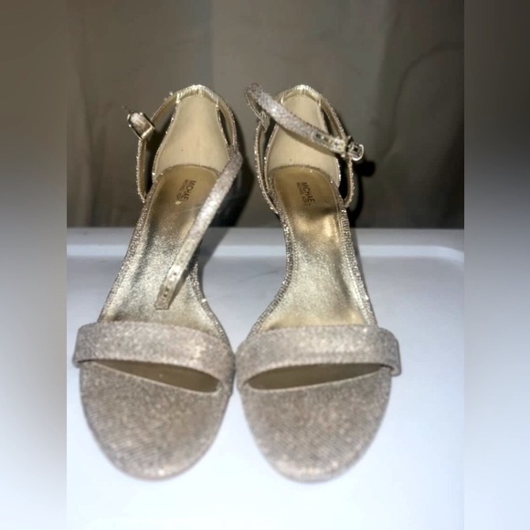 KORS Gold Sparkle Heels - Picture 3 of 10